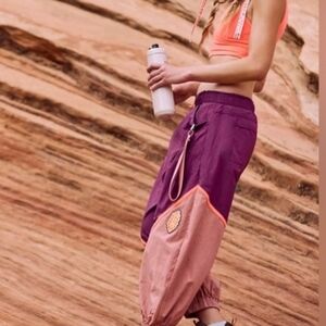 Free People Purple and Pink Jogger Pants